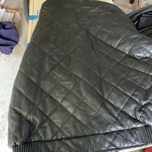 100% leather bomber jacket.